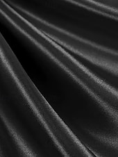 economico Abiti da Sera a Linea A-abito da sera a trapezio bianco e nero elegante abito formale da sposa lungo fino al pavimento manica a 3/4 colletto camicia in raso elasticizzato con pieghe 2025