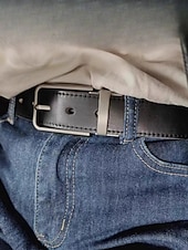 Недорогие Мужские ремни-Мужской ремень из натуральной коровьей кожи – винтажный коричневый ремешок с пряжкой из матового сплава, регулируемый для джинсов, работы, деловой и повседневной одежды