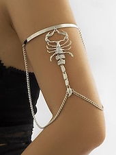 voordelige Halloween Accessoires-Halloween-armband met schorpioenvormige strasssteentjes voor dames, stoere punkstijl, perfect voor feestoutfits en gewaagde kostuums