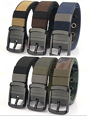 abordables Ceintures pour hommes-Ceinture tactique réversible en nylon pour homme avec boucle de réglage rotative - sangle de style militaire durable pour l&#039;extérieur, le travail et les vêtements décontractés