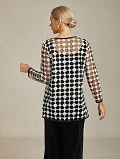  Жен. Блейзер Куртка Пальто Легкость Кружева Вышивка Цветовые блоки Элегантный стиль Геометрический принт Годовщина Свадебный гость Повседневные Коктейльная вечеринка Открытый перед Обычная