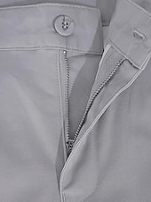 economico Chino-Per uomo Pantaloni Chinos Pantaloni plissettati Tasca Bottoni Semplice Comodità Formale Feste Lavoro Moda Stile Classico Nero Vino Micro-elastico