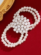 halpa Naisten kaulakoru-Naisten helmikaulakoru ja rannekorusetti, vintage-tyylisiä gatsby-koruja juhliin ja 1920-luvun teemaisiin tapahtumiin