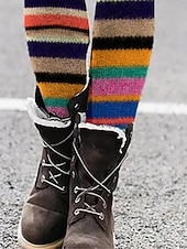 economico -Per donna Pantaloni Leggings Leggings comodi Streetwear Casual Lunghezza intera Vita Alta A righe Elastico in vita Stampato Traspirabilità Confortevole Elasticizzato Vacanza Streetwear Abbigliamento