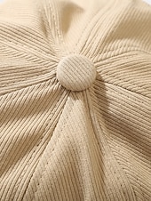 お買い得  レディース帽子-女性用キャンバスニュースボーイハット - 軽量で通気性に優れ、カーブしたつばと調節可能なストラップ付き。秋冬のストリートウェア、旅行、普段着に最適です。