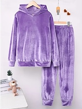 billiga Blusdräkter för kvinnor-Dam Aktiv Streetwear Blus Huvtröja Byxuppsättningar Långärmad Huva Ensfärgat Rynkad Semester Dagliga kläder Rodnande Rosa Vin Blå Höst Normal