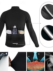 abordables Maillots pour hommes-Homme Hauts Maillot de cyclisme Graphique Tigre Motif Animal manche longue Cyclisme Maillot Top avec 3 poches arrière Soleil Protection solaire Écran solaire Séchage Rapide Des sports Bleu Vêtement