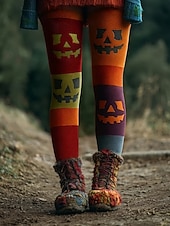 Жен. Брюки Леггинсы Уютные леггинсы Уличный стиль На каждый день Полная длина ЗавышеннаяPantsHalloween Тыква Эластичная талия С принтом Воздухопроницаемость Удобный Эластичная Недорогие Хэллоуинские брюки-Жен. Брюки Леггинсы Уютные леггинсы Уличный стиль На каждый день Полная длина ЗавышеннаяPantsHalloween Тыква Эластичная талия С принтом Воздухопроницаемость Удобный Эластичная