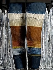cheap Graphic Leggings-Women's Pants Trousers Leggings Cozy Leggings Streetwear Casual Full Length High Waist Color Block Elastic Waist Print Breathability Comfortable Stretchy Vacation Street Daily Wear Blue Summer Spring