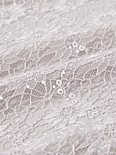 baratos Terninhos de calça da mamãe-Terninho Traje de 3 peças Longo Vestido Para Mãe dos Noivos Sem Manga Scoop pescoço Elegante Convidado do casamento Chiffon Renda Embrulho incluido com Lantejoulas