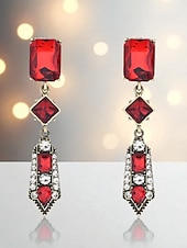 economico Orecchino da donna-orecchini pendenti in cristallo verde art déco da donna - gioielli vintage anni '20 per feste in stile Gatsby ed eventi serali retrò