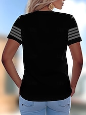 Femmes T-shirt Graphique Animal Chat ancien Élégant Classique Manche Courte Col en V Hauts Réguliers Quotidien Week-end Imprimé Noir Été Printemps Automne abordables T-shirt Animaux-Femmes T-shirt Graphique Animal Chat ancien Élégant Classique Manche Courte Col en V Hauts Réguliers Quotidien Week-end Imprimé Noir Été Printemps Automne