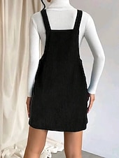 levne Jednoduché šaty-Dámské Mini šaty Volnočasové šaty Slip Dress Klasické Moderní Venkovní Dovolená Jdeme ven Běžný Bez vzoru Bez rukávů Do U Černá Hnědá Trávová zelená Khaki Podzim