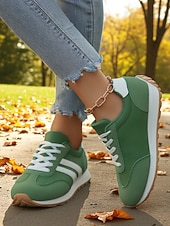 billiga Damsneakers-röda snörskor för kvinnor – lätta sportskor för gym, jogging och vardagssport