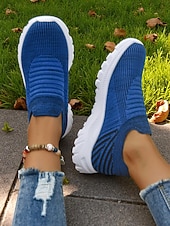 levne Dámské tenisky-Dámské růžové flyknit nazouvací tenisky s bílou podrážkou – ležérní lehká vycházková obuv na fitness, cestování i každodenní nošení
