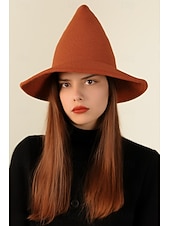 cheap Halloween Accessories-Women&#039;s Witch Hat – Knitted Pointed Halloween Costume Hat for Cosplay and Party Wear