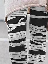 economico Pantaloni di Halloween-Per donna Pantaloni Leggings Leggings comodi Streetwear Casual Lunghezza intera Vita Alta A righe Elastico in vita Stampato Traspirabilità Confortevole Elasticizzato Vacanza Streetwear Abbigliamento