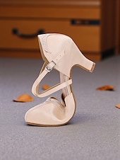 abordables Chaussures de danses latines-Chaussures de danse de salon en satin à brides croisées pour femmes - Talons à strass style Gatsby des années 1920 pour performances professionnelles latines et fêtes vintage