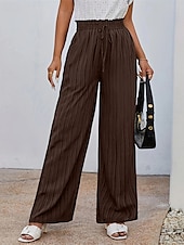 Naisten Leveä reisi Housut Palazzo housut Muoti Katutyyli Täyspitkä Korka vyötärö Tavallinen Joustava vyötärö Jakardi Hengitettävyys Mukava Mikrojoustava Katu Arki-asut Bile Musta Laivaston sininen halpa leveä jalka ja korkea vyötärö-Naisten Leveä reisi Housut Palazzo housut Muoti Katutyyli Täyspitkä Korka vyötärö Tavallinen Joustava vyötärö Jakardi Hengitettävyys Mukava Mikrojoustava Katu Arki-asut Bile Musta Laivaston sininen