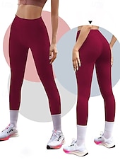 ieftine Jambiere simple-Pentru femei Pantaloni Jambiere Șic Stradă Casual Lungime totală Natural Simplu Talie elastică Comfortabil Stradă Concediu Sfârșit de săptămână Roșu Claret Negru Alb Roz Toamnă Fit regulat