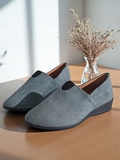 voordelige Platte damesschoenen-Rode instappers voor dames – lichtgewicht comfortloafers voor dagelijks gebruik, kerst, winkelen en reizen