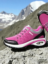 Χαμηλού Κόστους Γυναικεία Sneakers-Γυναικεία αθλητικά παπούτσια με αερόσολα – αθλητικά παπούτσια εξωτερικού χώρου με κορδόνια για πεζοπορία και καθημερινή χρήση