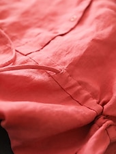 abordables Chemises-Femmes Robe Midi Robe trapèze Robe d&#039;été Occasionnel Quotidien Coupe régulière Uni Manche Courte Col montant Jaune Rouge Été
