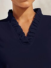olcso Póló és Quarterzip-Női POLO trikó Fekete Fehér Rózsaszín Hosszú ujj Ing Női golffelszerelések ruhák ruhák, ruházat