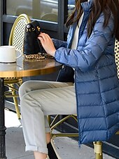 abordables Doudounes-Femmes Doudoune Manteau Chaud Confortable Fermeture éclair Avec Poches Mode Uni Fête Décontracté Quotidien Week-end Fermeture éclair Long À capuche Coupe régulière manche longue Vêtements d&#039;extérieur