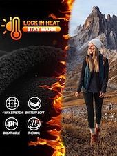 tanie Gładkie legginsy-Damskie legginsy podszyte polarem Rajstopy Getry Podstawowy Codzienny Wygoda Pełna długość Wysoka talia Jednokolorowe Wysokie cięcie Komfort Szybkie wysychanie Oddychający Wysoka elastyczność w