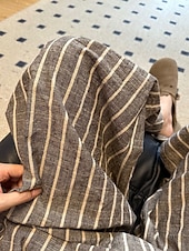 economico Pantaloni in cotone e lino con grafica-pantaloni culottes in misto lino da donna, gamba larga, stile etnico vintage, lunghezza intera, vita media, a righe, comodi, traspiranti, anelastici, per le vacanze, per la casa, tutti i giorni, beige