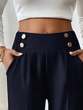 Жен. Широкие Костюм Мода Уличный стиль Полная длина Средняя талия Полотняное плетение Карман Эластичная талия Удобный Официальные Офис Для улицы Абрикосовый Серый Черный Светло-зеленый Осень Недорогие широкие ноги и высокая талия-Жен. Широкие Костюм Мода Уличный стиль Полная длина Средняя талия Полотняное плетение Карман Эластичная талия Удобный Официальные Офис Для улицы Абрикосовый Серый Черный Светло-зеленый Осень