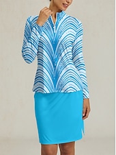 Női POLO trikó Kék Hosszú ujj Felsők Női golffelszerelések ruhák ruhák, ruházat olcso Női golfruházat-Női POLO trikó Kék Hosszú ujj Felsők Női golffelszerelések ruhák ruhák, ruházat