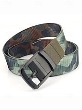 abordables Ceintures pour hommes-Ceinture tactique réversible en nylon pour homme avec boucle de réglage rotative - sangle de style militaire durable pour l&#039;extérieur, le travail et les vêtements décontractés