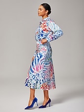 preiswerte Blusen-Damen Aquarell Leopardenmuster Satin lockeres kurzes Hemd mit überschnittenen Schultern Hemdkragen elegant stylisch lässig kräftiger Druck tägliche Arbeit Herbst