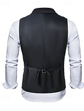 お買い得  メンズベスト-男性用 ベスト チョッキ ジレ バケーション パーティー ビジネス ファッション カジュアル 春 秋 ポケット ボタン ポリエステル 快適 ペーズリー シングルブレスト 一つボタン ピークドラペル レギュラー ロイヤルブルー ベスト