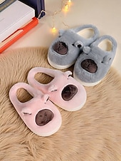 ieftine Flip-Flops de Damă-Papuci de pluș pentru femei cu ursuleți capibara – pantofi de interior din fleece călduroși cu design drăguț cu animale, pentru casă, dormitor și zile confortabile de iarnă