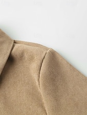 ieftine Rochie simplă-Pentru femei Rochie Mini Rochii Tip Cămașă Clasic Modern În aer liber Vacanță Sfârșit de săptămână Fit regulat Simplu Manșon Lung Guler Cămașă Negru Albastru piscină Mov Kaki Toamnă