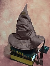 billige Halloween-tilbehør-Halloween-heksehatt til dame, vintage-stil trollmannskostymetilbehør, perfekt for cosplay og halloween-fester