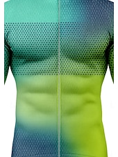 preiswerte Radtrikot Herren-Herren Oberteile Radtrikot Ombre Grafik Farbverläufe Langarm Fahhrad Trikot Oberteil mit 3 Gesäßtaschen Sonne Sonnenschutz Schnelltrocknend Reflektierende Streifen Sport Purpur Orange Grün Bekleidung