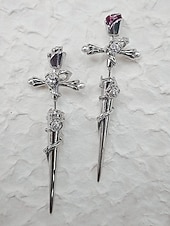 Χαμηλού Κόστους Αξεσουάρ Χαλοουίν-Γυναικεία Κρίκοι Ασημί Κόκκινο+Ασημί Κράμα Πανκ Βίντατζ Γκόθικ Cruce