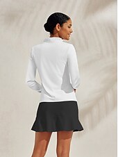 olcso Póló és Quarterzip-Női POLO trikó Fekete Fehér Rózsaszín Hosszú ujj Ing Női golffelszerelések ruhák ruhák, ruházat