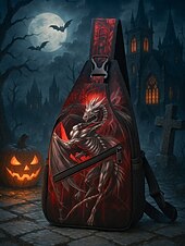 tanie Torby-Męska torba na ramię z nadrukiem smoka na Halloween od Ruth Thompson – plecak na ramię w stylu gotyckim z dużą pojemnością, regulowanym paskiem i wieloma kieszeniami, idealny na festiwale, podróże i do codziennego użytku