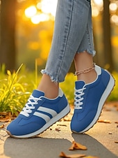 billiga Damsneakers-röda snörskor för kvinnor – lätta sportskor för gym, jogging och vardagssport