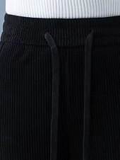 halpa Suorat Housut-Naisten Vakosamettihousut Housut Suora Katutyyli Vapaa-aika Täyspitkä Luonnollinen Tavallinen Joustava kiristysnauhan suunnittelu Mukava Katu Pyhäpäivä Viikonloppu Tumma harmaa Musta Khaki Syksy