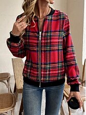 levne letecká bunda-Dámské Neformální bunda Zahřívací Rychleschnoucí Zip Kapsy Elegantní Módní Denní Jednoduchý Geometrický Dovolená Ležérní Denní Běžné / Denní Standardní baseballový obojek Běžný Dlouhý rukáv Svrchn