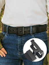 abordables Ceintures pour hommes-Ceinture tactique réversible en nylon pour homme avec boucle de réglage rotative - sangle de style militaire durable pour l&#039;extérieur, le travail et les vêtements décontractés