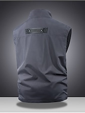economico Gilet da Pesca per Uomo-Per uomo Gilet da esterno Giacca Tattica Sport all'Aperto Casuale Per la pesca Campeggio &amp; Escursionismo Attivo Primavera Autunno Multi-tasche Multistrato Poliestere Tattico Cerniera Collo alla