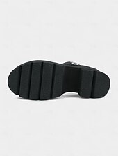 abordables Pour les femmes-Bottines gothiques à plateforme en daim noir pour femmes - Bottines à lacets et talons épais avec broderie squelette pour Halloween et cosplay d&#039;automne &amp;tenue de fête