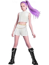 preiswerte Kostüme für Mädchen-Von koreanischen Idolen inspiriert Popstar Kostüm Festkleidung Virtuelles Idol for Mädchen Kinder Halloween Karneval Leistung Comic-Konzert Anime Expo